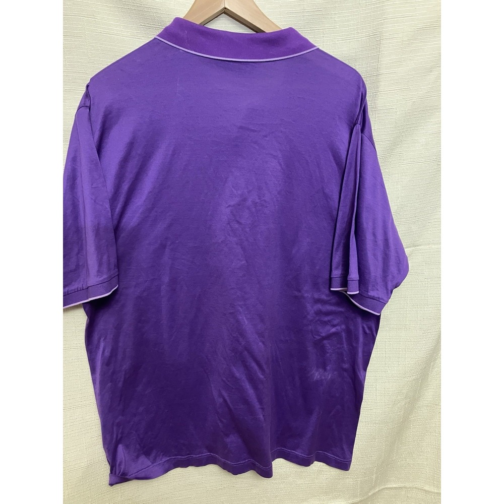 Lot of 2 Bobby Jones Men's Polo Golf Shirts Size L Black And Purple - Picture 8 of 10